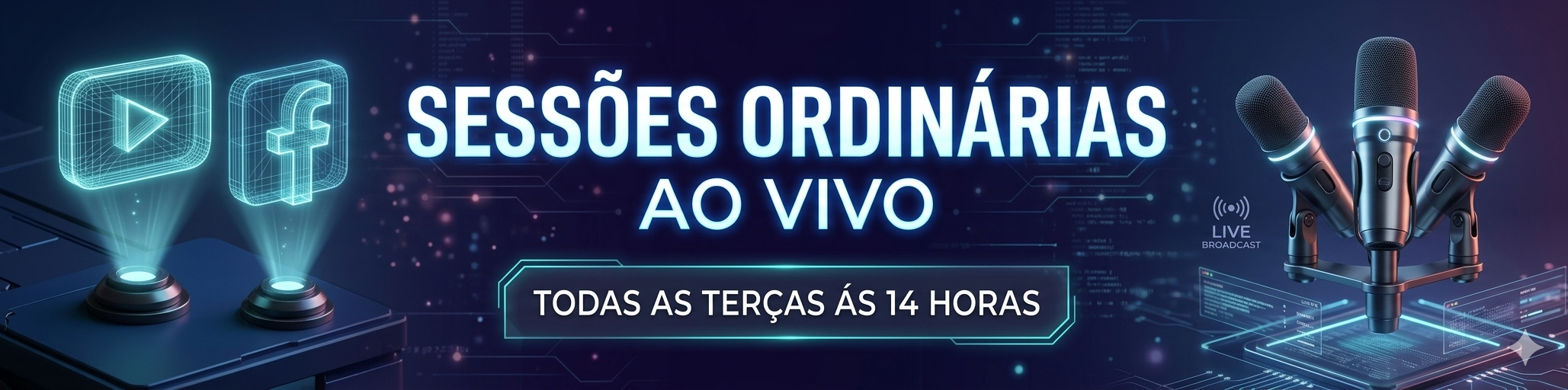 Sessão da Câmara Municipal de Colombo no YouTube